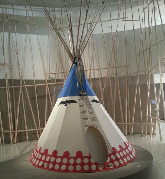 Blackfoot Teepee from Assiniboine Tipis Paris Museum France